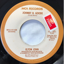 Elton John Johnny B. Goode Vinyl 7" USED