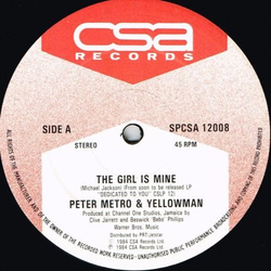 Peter Metro / Yellowman / Al Campbell The Girl Is Mine / Bad Boy Vinyl 12" USED