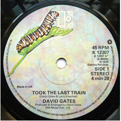David Gates Took The Last Train Vinyl 7" USED