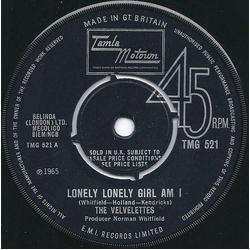 The Velvelettes Lonely Lonely Girl Am I Vinyl 7" USED