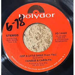 Vaneese Thomas / Carolyn Mitchell Just A Little Smile (From You) / Goodbye Song Vinyl 7" USED