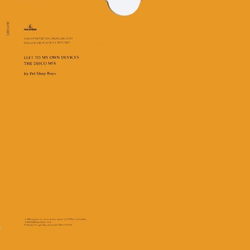 Pet Shop Boys Left To My Own Devices (The Disco Mix) Vinyl 12" USED