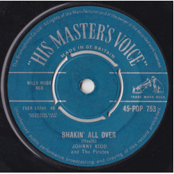 Johnny Kidd & The Pirates Shakin' All Over Vinyl 7" USED