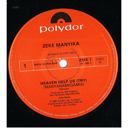 Zeke Manyika Heaven Help Us (Try) Vinyl 12" USED