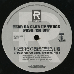 Tear Da Club Up Thugs Push 'Em Off Vinyl 12" USED