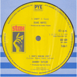 Isaac Hayes / Johnnie Taylor Shaft / Who's Making Love Vinyl 12" USED