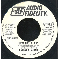 Barbara McNair Love Has A Way Vinyl 7" USED