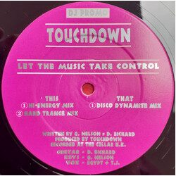 Touchdown (8) Let The Music Take Control USED VINYL 12INCH PROMO
