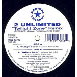 2 Unlimited Twilight Zone Remix (Limited Edition Hardcore Remix) Vinyl 12" USED