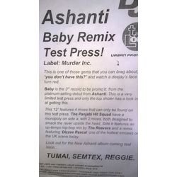 Ashanti Baby (Remix) Vinyl 12" USED