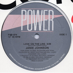 Janie Johnson Love On The Line USED VINYL 12INCH 45 RPM