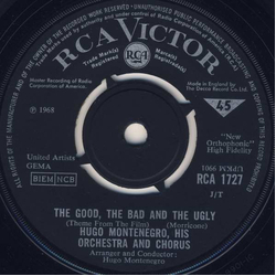 Hugo Montenegro, His Orchestra And Chorus The Good, The Bad And The Ugly Vinyl 7" USED