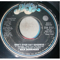 Rick Derringer Don't Ever Say Goodbye USED VINYL 7INCH 45 RPM PROMO STEREO MONO