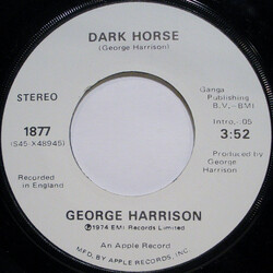 George Harrison Dark Horse USED VINYL 7INCH 45 RPM SINGLE STEREO