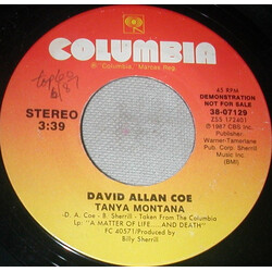 David Allan Coe Tanya Montana USED VINYL 7INCH 45 RPM PROMO