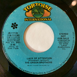 The Green Brothers (2) Lack Of Attention / Sweet Lovin' Woman Vinyl 7" USED