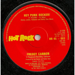 Freddy Cannon Hey Punk Rocker! Vinyl 7" USED