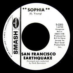 San Francisco Earthquake Sophia / Hold The Night USED VINYL 7INCH 45 RPM SINGLE PROMO STYRENE