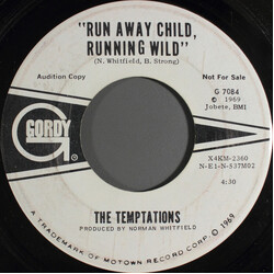 The Temptations Runaway Child, Running Wild USED VINYL 7INCH 45 RPM SINGLE PROMO