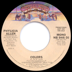 Phylicia Allen Colors USED VINYL 7INCH 45 RPM SINGLE MONO STEREO PROMO