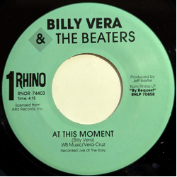 Billy Vera & The Beaters At This Moment / I Can Take Care Of Myself Vinyl 7" USED