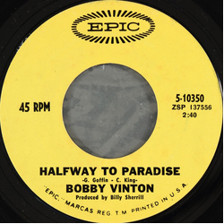 Bobby Vinton Halfway To Paradise Vinyl 7" USED