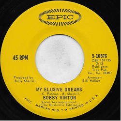 Bobby Vinton My Elusive Dreams / Over And Over Vinyl 7" USED