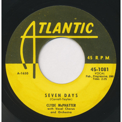 Clyde McPhatter Seven Days / I'm Not Worthy Of You Vinyl 7" USED