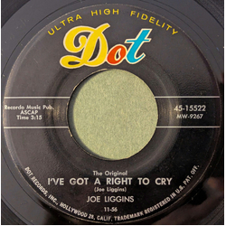 Joe Liggins / Joe Liggins & His Honeydrippers I've Got A Right To Cry / The Honeydripper Vinyl 7" USED