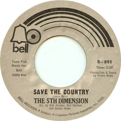 The Fifth Dimension Save The Country / Dimension 5 VINYL 7" USED
