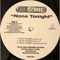Lil' Zane None Tonight / What's Up USED VINYL 12INCH PROMO MAXI-SINGLE