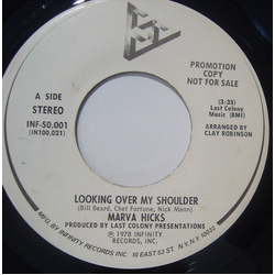 Marva Hicks Looking Over My Shoulder Vinyl 7" USED