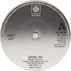 Janet Kay Loving You Vinyl 7" USED