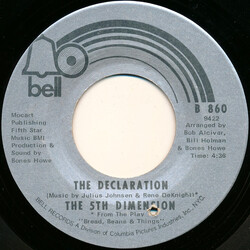 The Fifth Dimension The Declaration / Medley: A Change Is Gonna Come/People Gotta Be Free USED VINYL 7INCH 45 RPM SINGLE