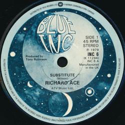 Richard Ace Substitute / Ghetto Nation Vinyl 7" USED