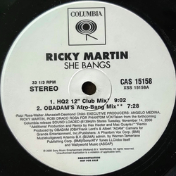 Ricky Martin She Bangs Vinyl 12" USED