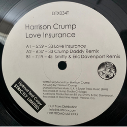 Harrison Crump Love Insurance Vinyl 12" USED