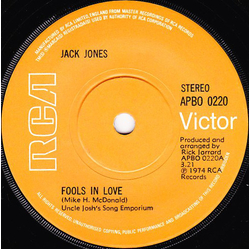 Jack Jones Fools In Love Vinyl 7" USED