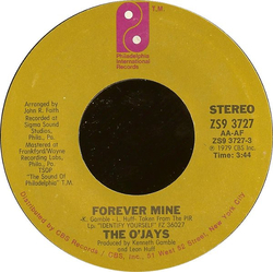 The O'Jays Forever Mine / Get On Out And Party Vinyl 7" USED