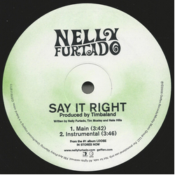Nelly Furtado Say It Right Vinyl 12" USED