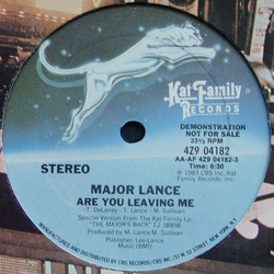 Major Lance Are You Leaving Me Vinyl 12" USED