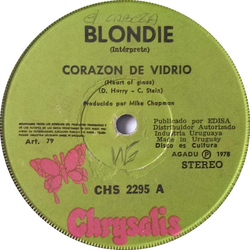 Blondie Heart Of Glass Vinyl 7" USED