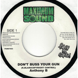 Anthony B Don't Buss Your Gun Vinyl 7" USED