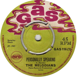The Melodians / Lloyd Robinson Personally Speaking / Trouble Trouble Vinyl 7" USED