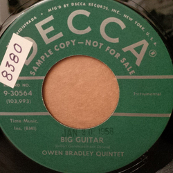 Owen Bradley And His Quintet Big Guitar / Sentimental Dream Vinyl 7" USED