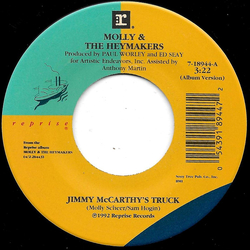 Molly & The Heymakers Jimmy McCarthy's Truck Vinyl 7" USED