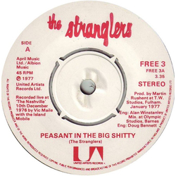The Stranglers Peasant In The Big Shitty / Choosey Susie Vinyl 7" USED