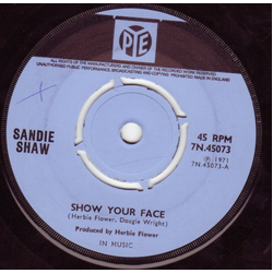 Sandie Shaw Show Your Face Vinyl 7" USED