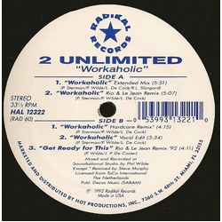 2 Unlimited Workaholic Vinyl 12" USED