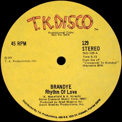 Brandye Rhythm Of Love / Curiosity Vinyl 12" USED